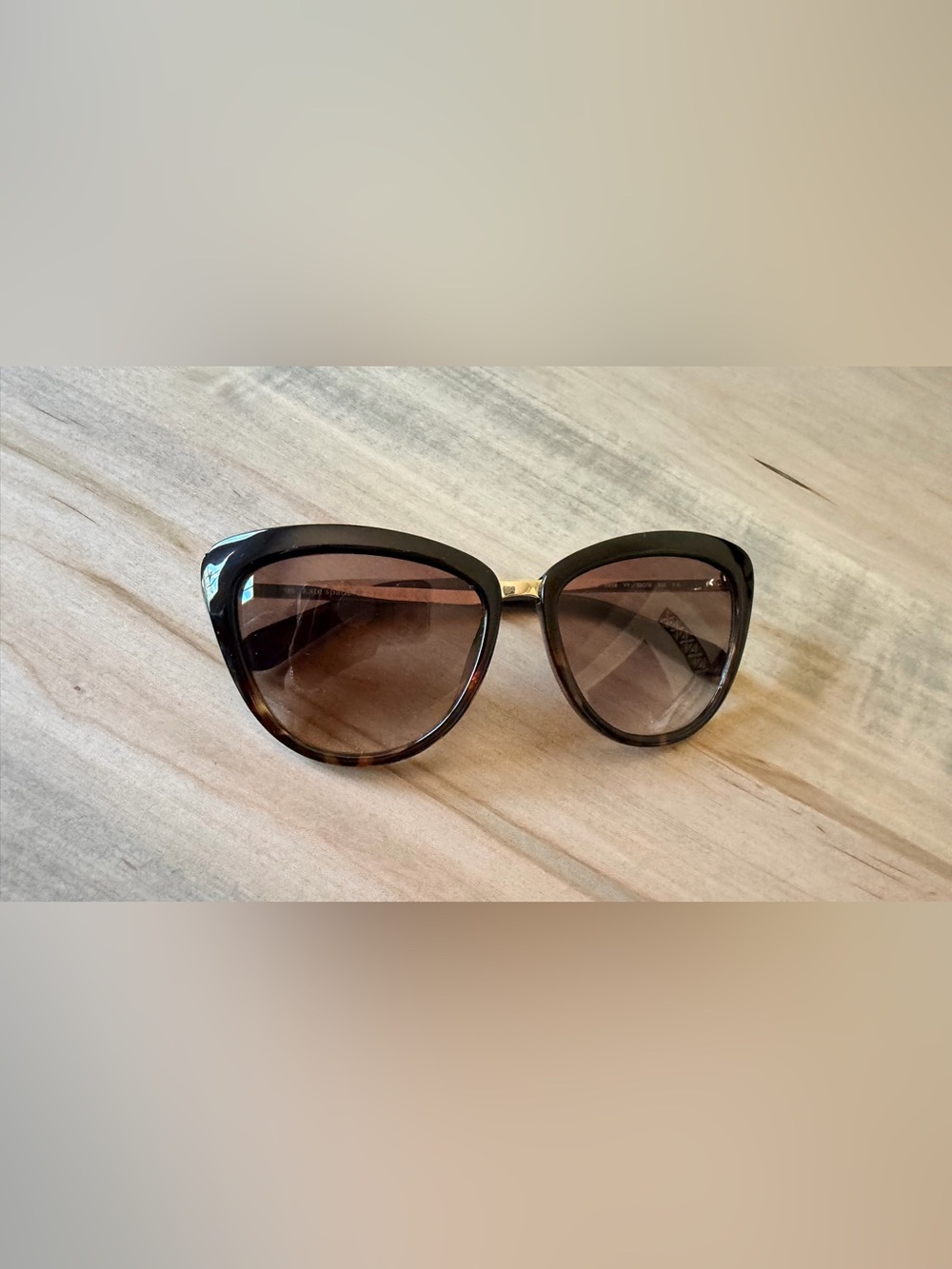 kate spade Rose-Gold Aviator Sunglasses with Turquoise Case - Picture 3 of 13